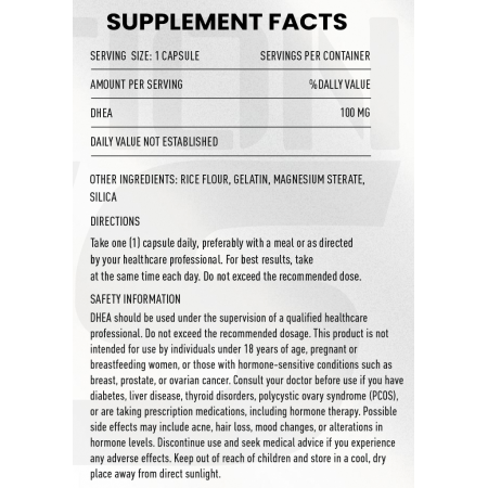 Zeus Nutrition DHEA 100 mg 60 Kapsül